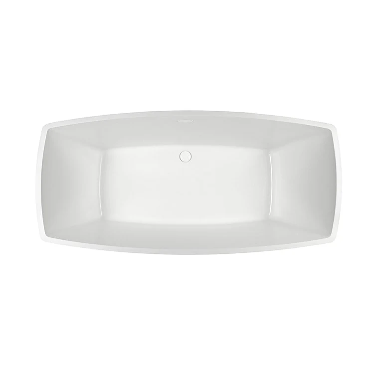 Air Tub Marcel 66 x 31 Inch Freestanding Air Bath Center White Gloss Rectangular Mineral Composite 80 Gallons 23-1/2 Inch - Frankwebs