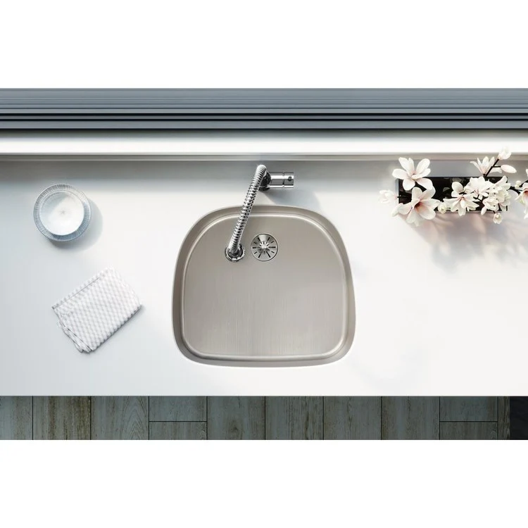 Kitchen Sink Lustertone Iconix 23.5 x 21.25 Inch Single Bowl with Perfect Drain Luminous Satin Undermount - Frankwebs