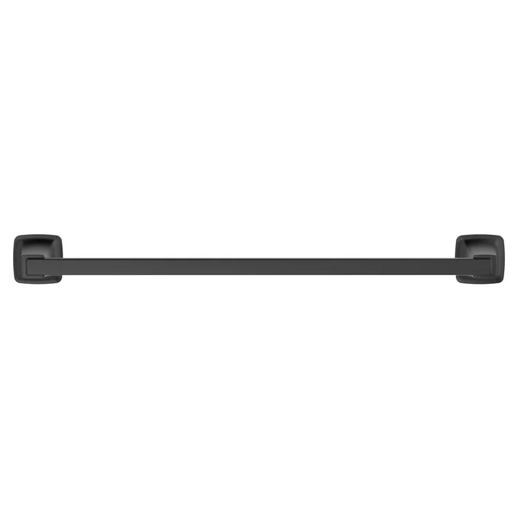 Towel Bar Townsend 18 Inch Single Matte Black Metal/Brass - Frankwebs