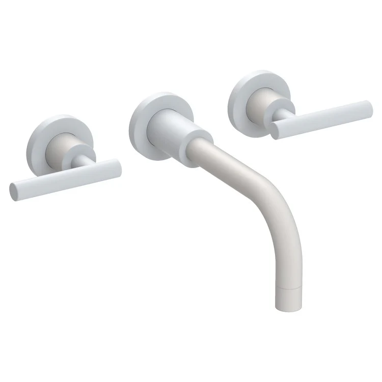 East Linear Two Handle Wall-Mount Bathroom Faucet with Lever Handles - Polished Chrome - Frankwebs