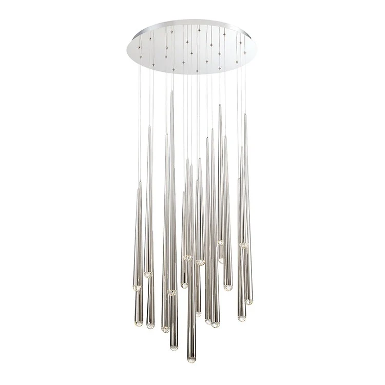 Cascade 21-Light LED Crystal Round Chandelier 3500K - Frankwebs