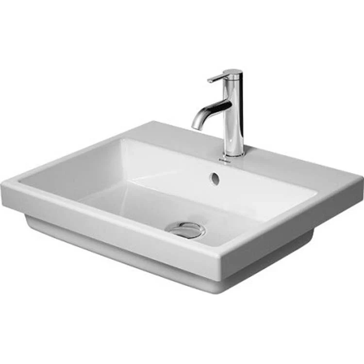 Lavatory Sink Vero Air Drop-In with Overflow 21-5/8 x 17-7/8 Inch Rectangle White 1 Hole - Frankwebs