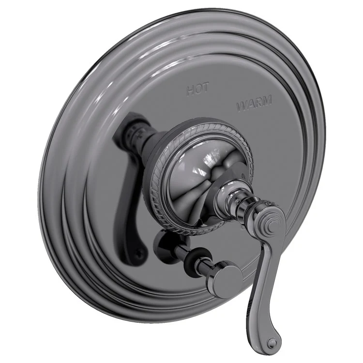 Amisa Pressure Balance Tub/Shower Valve Trim Only with Lever Handle - Midnight Chrome - Frankwebs