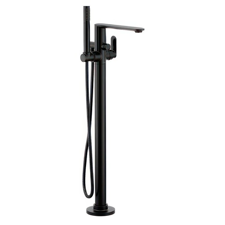 Tub Filler Greenfield Floor Mount 1 Lever WaterSense ADA Matte Black - Frankwebs