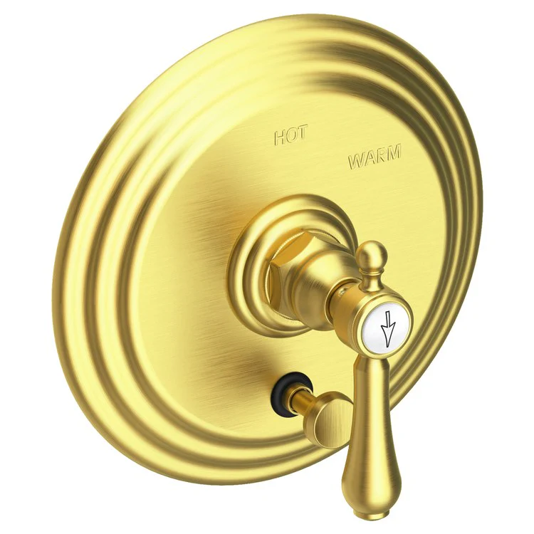 Chesterfield Pressure Balance Tub/Shower Valve Trim Only with Lever Handle - Satin Gold PVD - Frankwebs