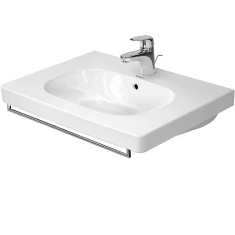 Towel Bar D-Code 23-3/4 Inch Rail Square Chrome 2-1/2 Inch - Frankwebs