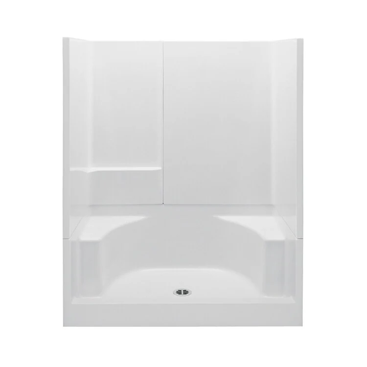 Shower Module 60 x 34 x 72 Inch Acrylic White 3 Pieces 2 Seats - Frankwebs