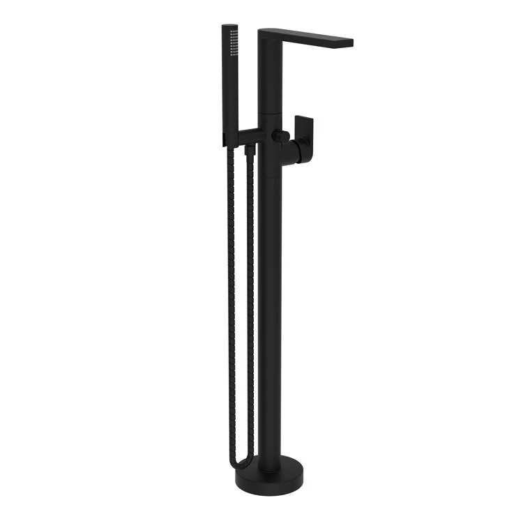 Tub Filler Skylar Freestanding with Handshower 1 Lever ADA Flat Black 1 Hole - Frankwebs