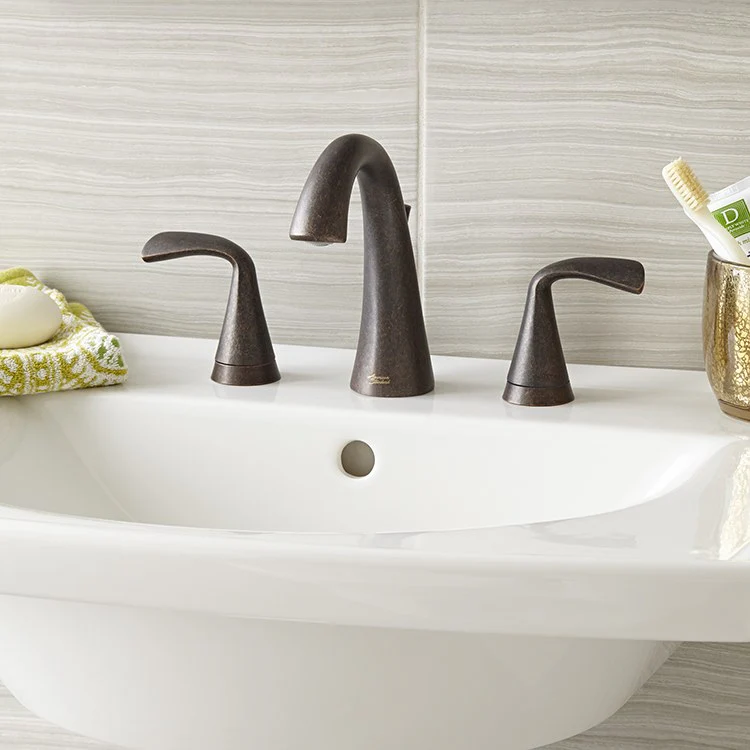Fluent Two Handle Widespread Bathroom Faucet with Drain - Frankwebs