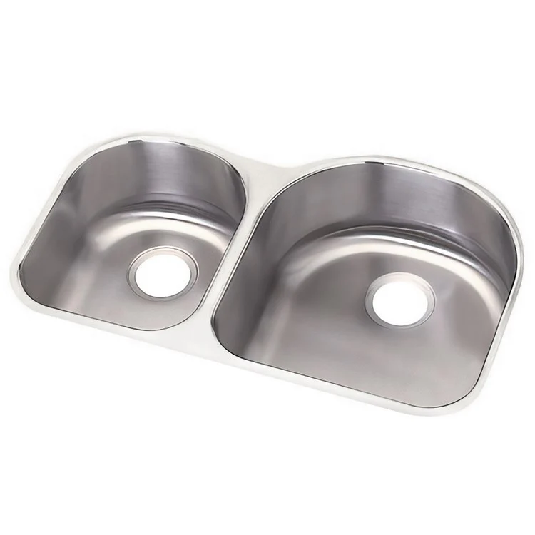 Kitchen Sink Dayton 31 x 20 Inch Double Bowl Offset 40/60 Left Soft Satin Undermount - Frankwebs