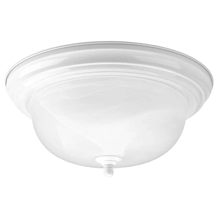 Melon Two-Light Flush Mount Ceiling Light with Alabaster Glass - Frankwebs