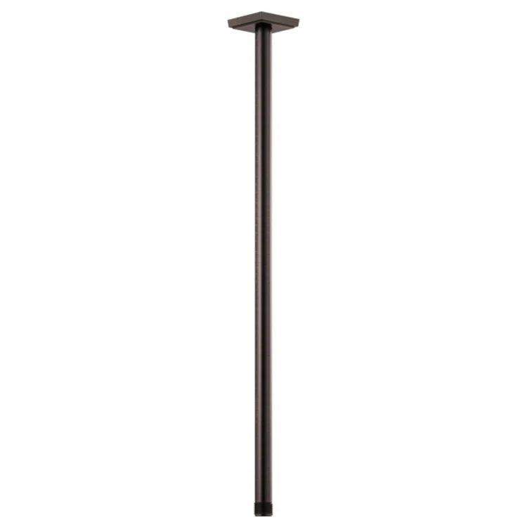 Shower Arm Universal Showering with Square Flange Brilliance Black Onyx 24 Inch 1/2 IN NPT Brass Ceiling Mount - Frankwebs