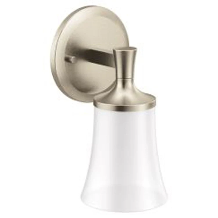Bath Light Flara Sconce 1 Lamp Brushed Nickel Glass or Shade Frosted - Frankwebs
