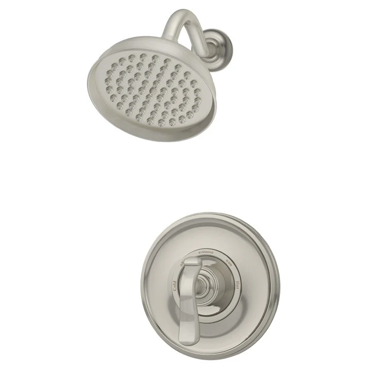 Shower Trim Winslet Round 1 Lever Satin Nickel ADA 1.5 Gallons per Minute 1 Function Round Showerhead - Frankwebs