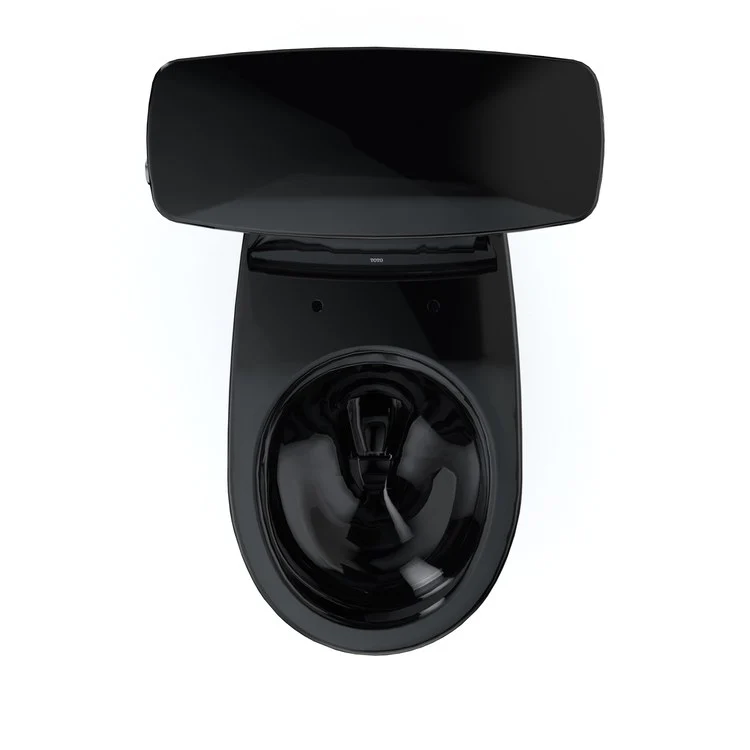 Toilet Drake 2 Pieces Transitional Universal Height Ebony Round Front ADA 30-11/16 Inch 1.28 Gallons per Flush Left Hand Chrome Less Seat - Frankwebs