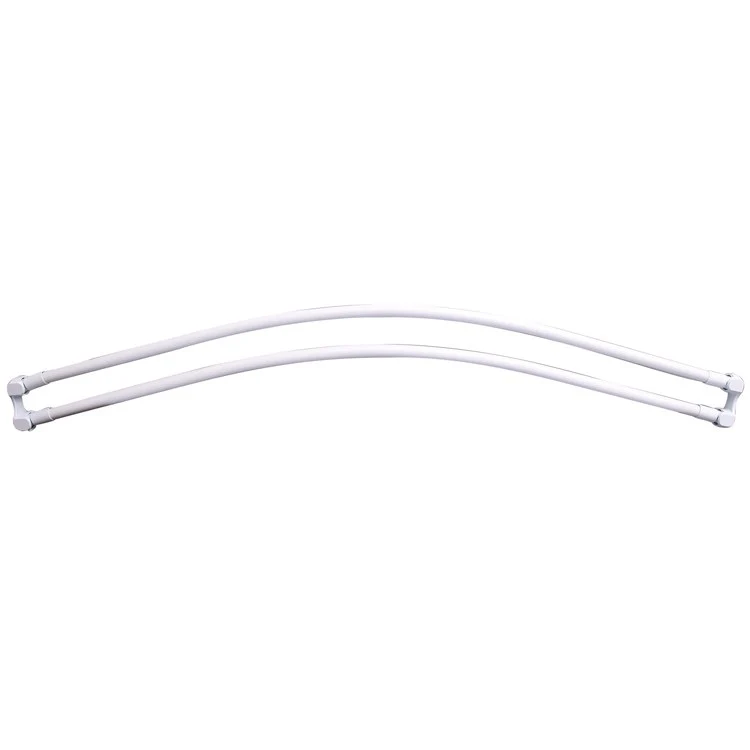 Shower Rod Double Curved Polished Chrome 72 Inch Aluminum - Frankwebs
