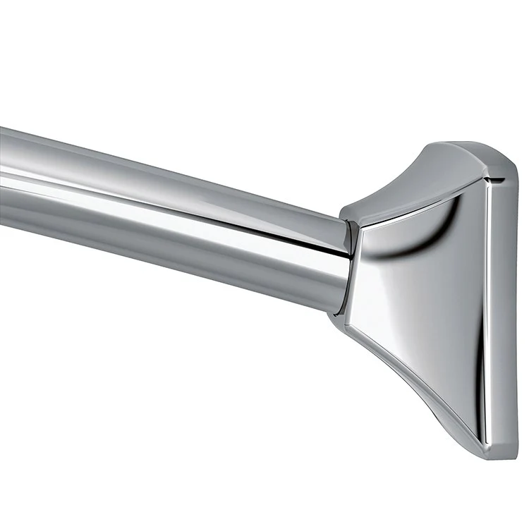 Adjustable-Length Curved Stainless Steel Shower Rod with Concealed Mount Flanges - Frankwebs