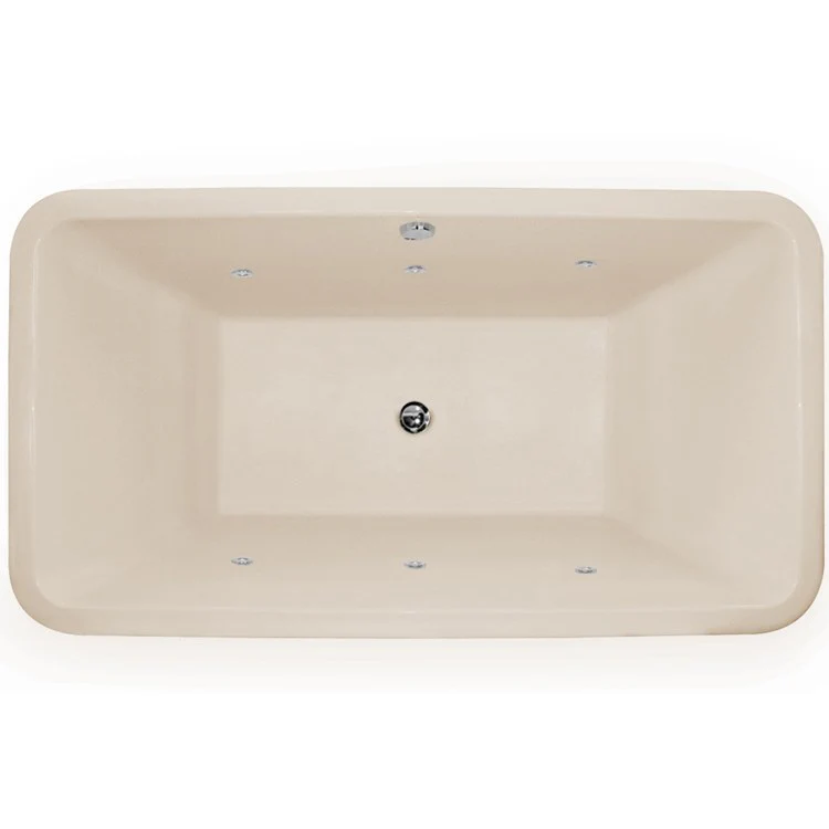 Whirlpool Tub Designer Collection Natasha 70 x 36 x 24 Inch Drop-In Center Drain Biscuit Rectangle - Frankwebs
