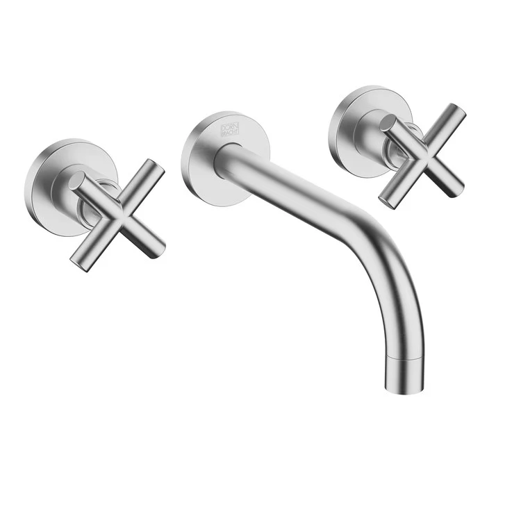 Lavatory Faucet TARA Wall Mount Mixer 2 Cross ADA WaterSense Chrome 1.2 Gallons per Minute Less Drain 3 Hole - Frankwebs