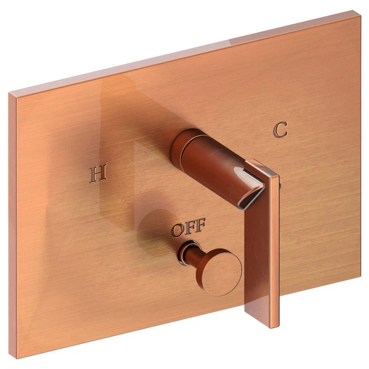 Metro Pressure Balance Tub/Shower Valve Trim Only with Lever Handle - Satin Brass PVD - Frankwebs