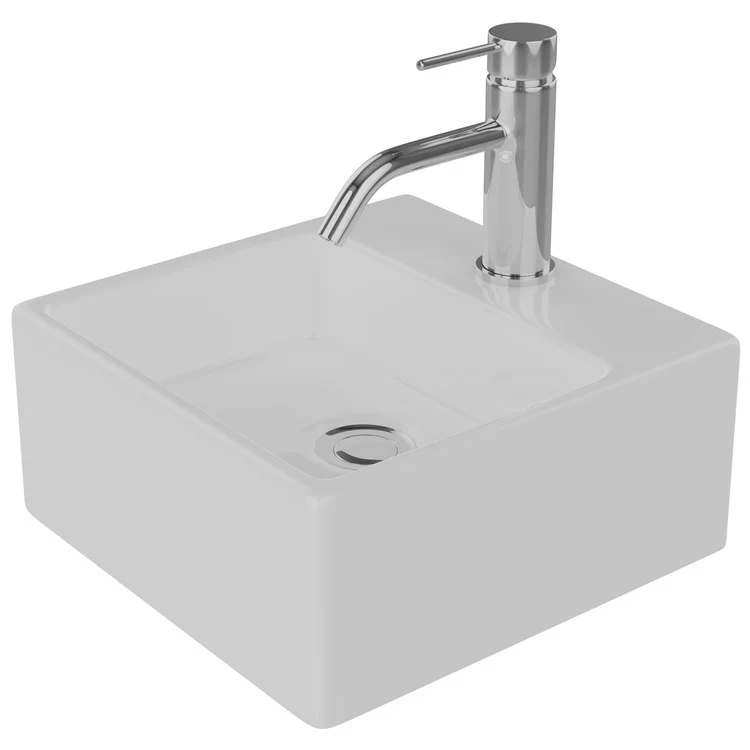Lavatory Sink Mini Nova Wall Hung 12-5/8 Inch Square White - Frankwebs