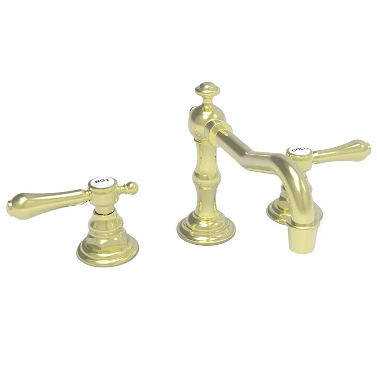 Lavatory Faucet Chesterfield Widespread 8 to 20 Inch Spread 2 Lever ADA Satin Brass PVD 1.2 Gallons per Minute Brass Spout Height 3-5/16 Inch - Frankwebs