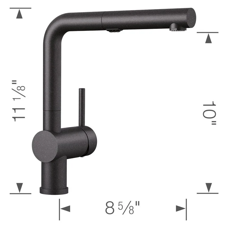 Kitchen Faucet Linus 1 Lever CALGreen Anthracite 1.5 Gallons per Minute - Frankwebs