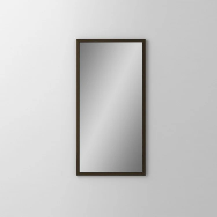 Bathroom Mirror Main Line Rosemont Frame Rectangular 16W x 30H Inch Brushed Black Wall Mount - Frankwebs