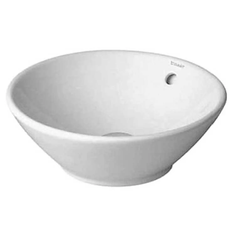 Lavatory Sink Bacino Above Counter with Overflow 16-5/8 Inch Round White - Frankwebs