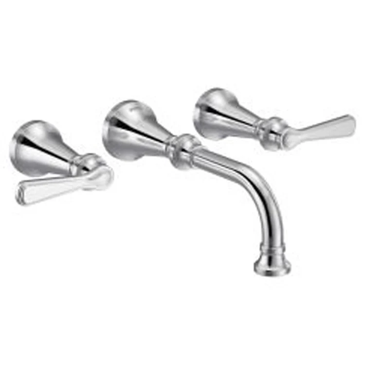Lavatory Trim Colinet Wall Mount 2 Lever Chrome ADA Rigid 1.2 Gallons per Minute - Frankwebs