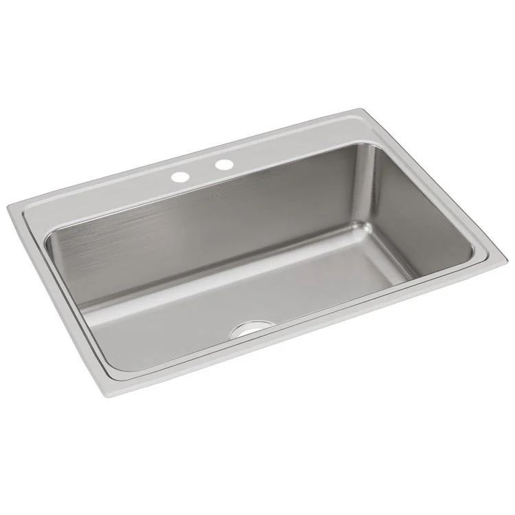 Kitchen Sink Lustertone Classic 31 x 22 Inch Single Bowl 2 Hole Lustrous Satin Drop-In 10-1/8 Inch - Frankwebs