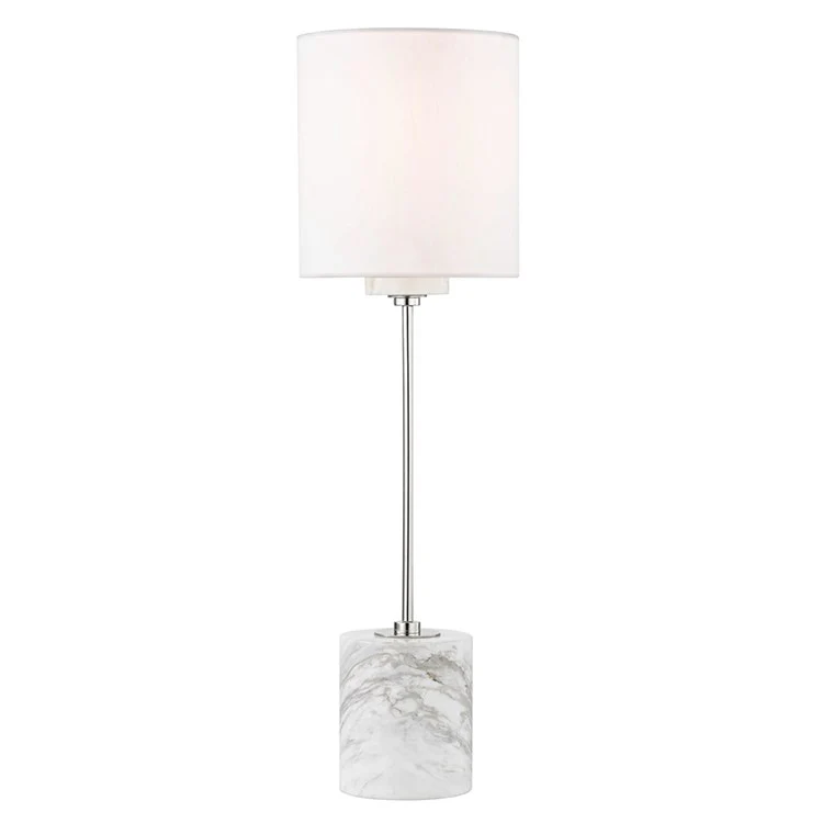 Fiona Single-Light Table Lamp with Marble Base - Frankwebs
