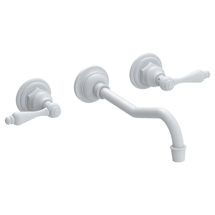 Lavatory Faucet Chesterfield Wall Mount 8 Inch Spread 2 Lever ADA WaterSense Satin Bronze PVD 1.2 Gallons Per Minute Brass Less Drain Spout Reach 9-3/4 Inch - Frankwebs