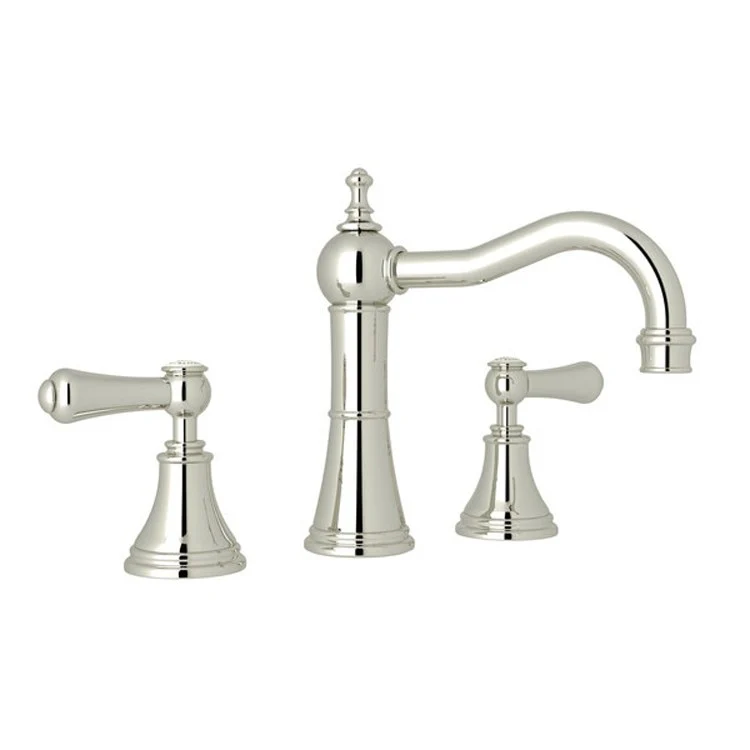 Lavatory Faucet Georgian Era 2 Porcelain Cap Lever English Gold 1.2 Gallons per Minute Swivel Column Spout - Frankwebs