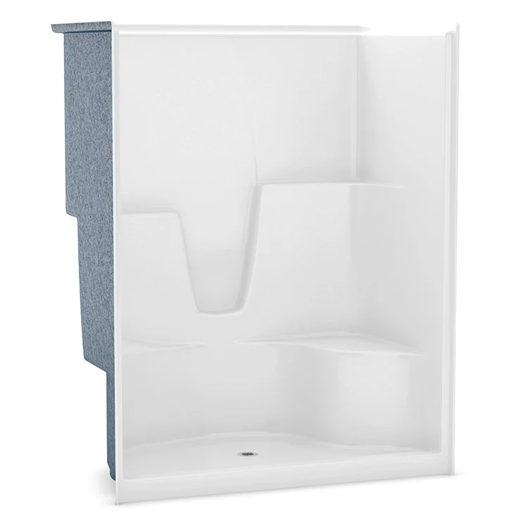 Shower Module 60 Inch AcrylX White 1 Pieces Right Hand Contoured Corner Seat - Frankwebs