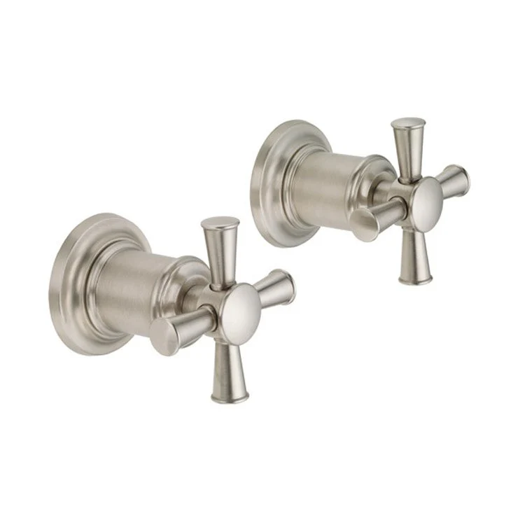 Handle Miramar Brass 2 Cross Satin Nickel for Tub or Shower - Frankwebs