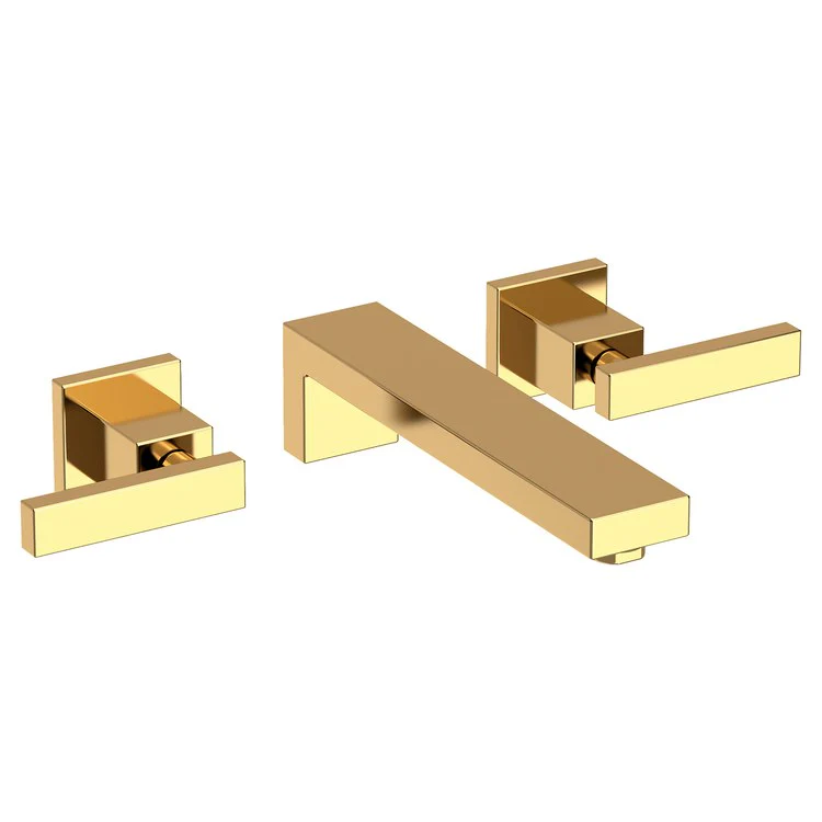 Skylar Two Handle Wall-Mount Bathroom Faucet - Polished Gold PVD - Frankwebs