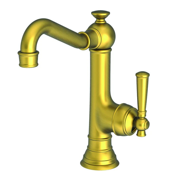 Bar Faucet Jacobean 1 Lever ADA Antique Copper Rotating Brass Spout Height 7-3/4 Inch 1.8 Gallons per Minute - Frankwebs