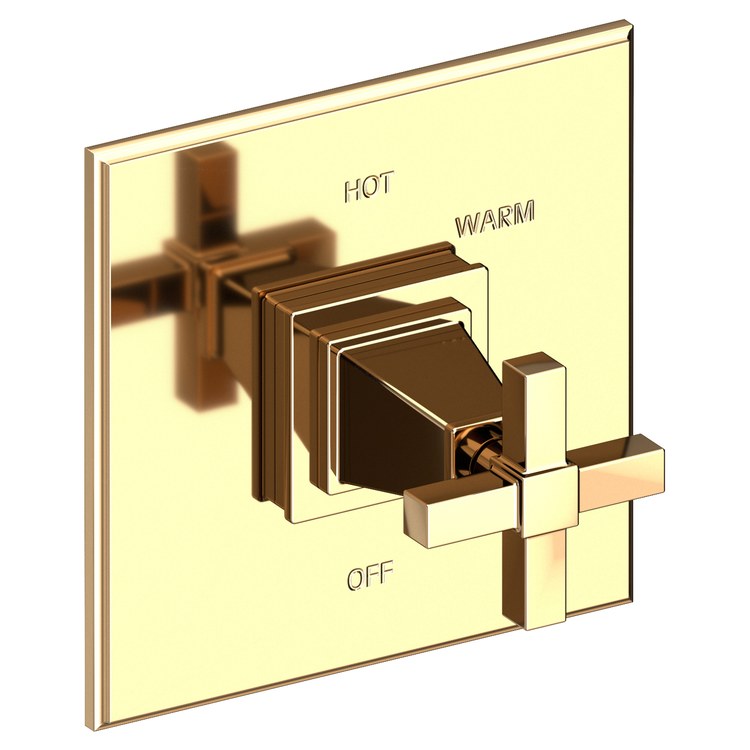 Pressure Balance Valve Trim Malvina Square 1 Cross Polished Chrome ADA Depth 4 Inch - Frankwebs
