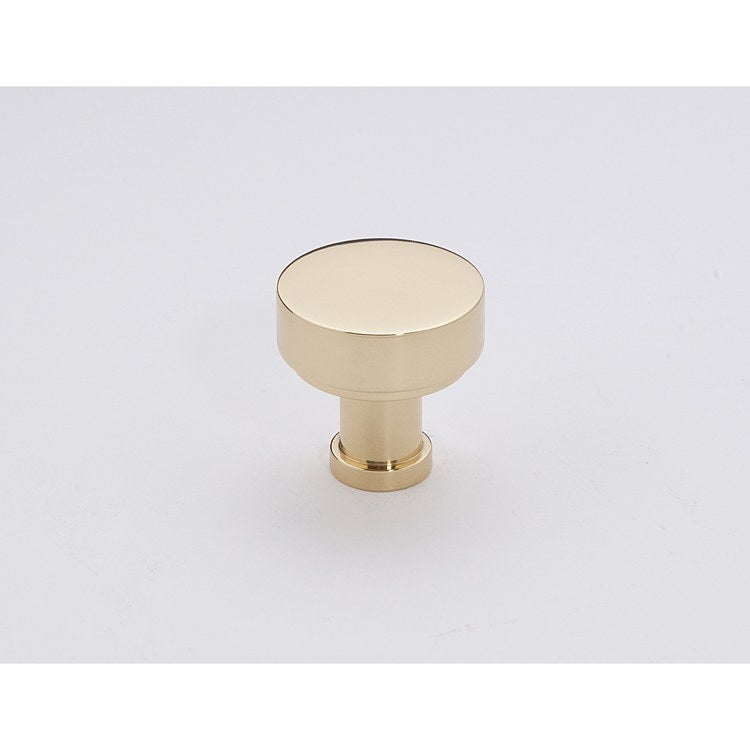 Knob Moderne Round Unlacquered Brass Brass 1 Inch 1 Inch 1/2 Inch - Frankwebs