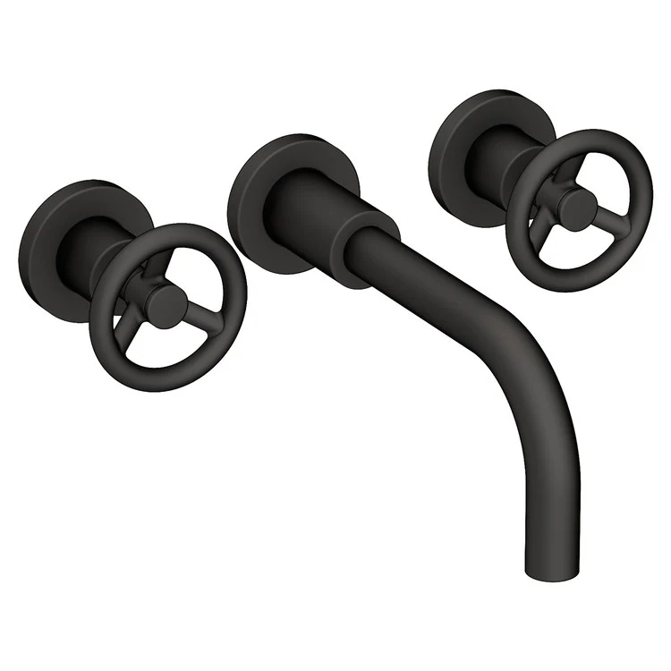 Slater Two Handle Wall-Mount Bathroom Faucet - Polished Gold PVD - Frankwebs