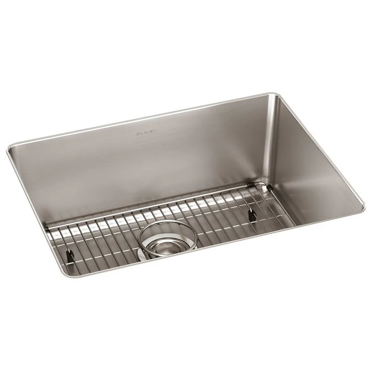 Sink Kit Lustertone Iconix 23.5 x 18.25 Inch Single Bowl Luminous Satin Bottom Grid Drain Strainer - Frankwebs