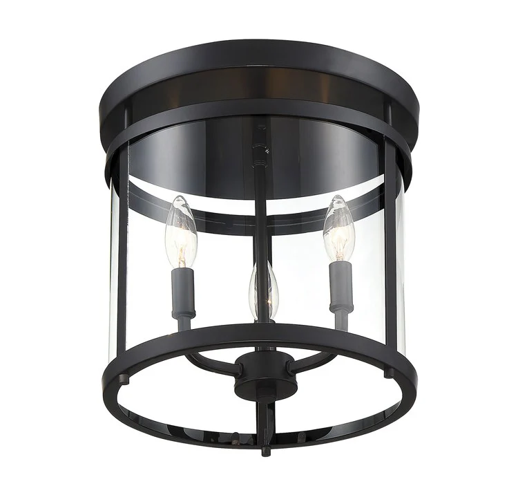 Penrose Three-Light Flush Mount Ceiling Fixture - Frankwebs