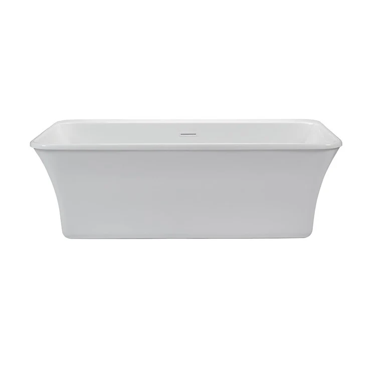 Soaking Tub Fairbanks 65 x 36 Inch Freestanding Center White Acrylic CXL 75 Gallons 22 Inch - Frankwebs