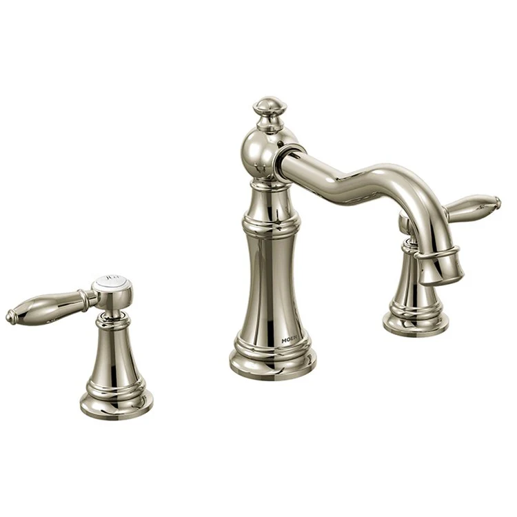 Roman Tub Trim Weymouth 2 Lever Brushed Gold ADA 10 Inch Spread - Frankwebs