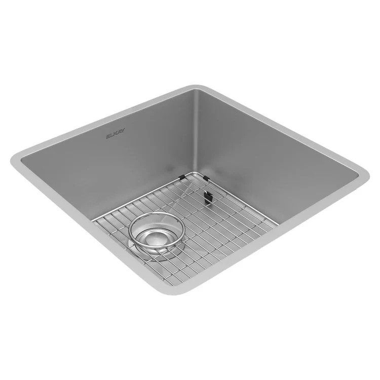 Kitchen Sink Crosstown 18.5 x 18.5 Inch Single Bowl Kit Polished Satin Undermount - Frankwebs