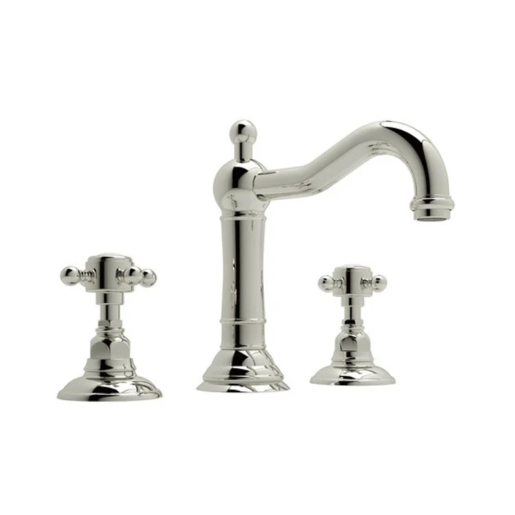 Lavatory Faucet Acqui Widespread 2 Cross Handle Polished Nickel 1.2 Gallons per Minute - Frankwebs