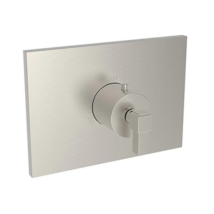 Thermostatic Trim Malvina Rectangular Plate 1 Lever Forever Brass PVD ADA for Rough Valve 1-540 Face Plate and Temperature-Adjust Handle Brass - Frankwebs
