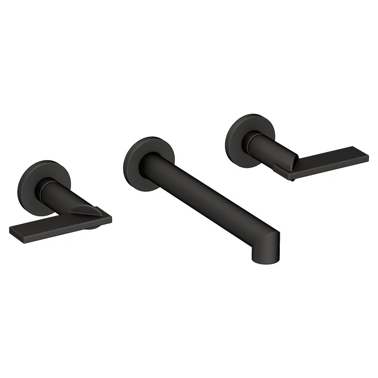 Keaton Two Handle Wall-Mount Bathroom Faucet - Midnight Chrome - Frankwebs