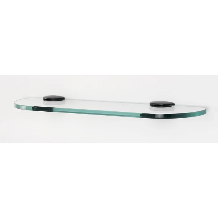 Shelf Euro Bath with Brackets Polished Brass 18 Inch Brass/Glass - Frankwebs
